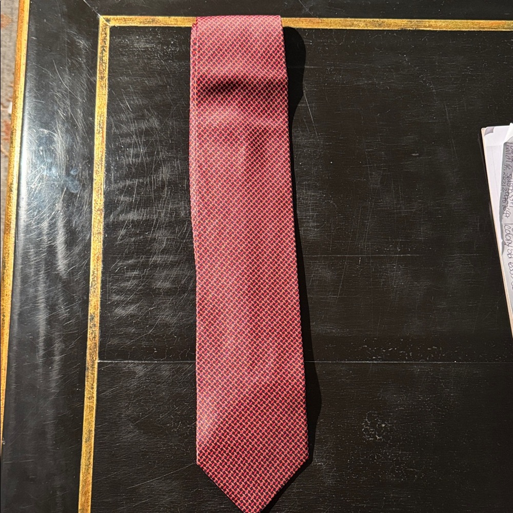 Brioni Red and Black Geometric Men's Tie